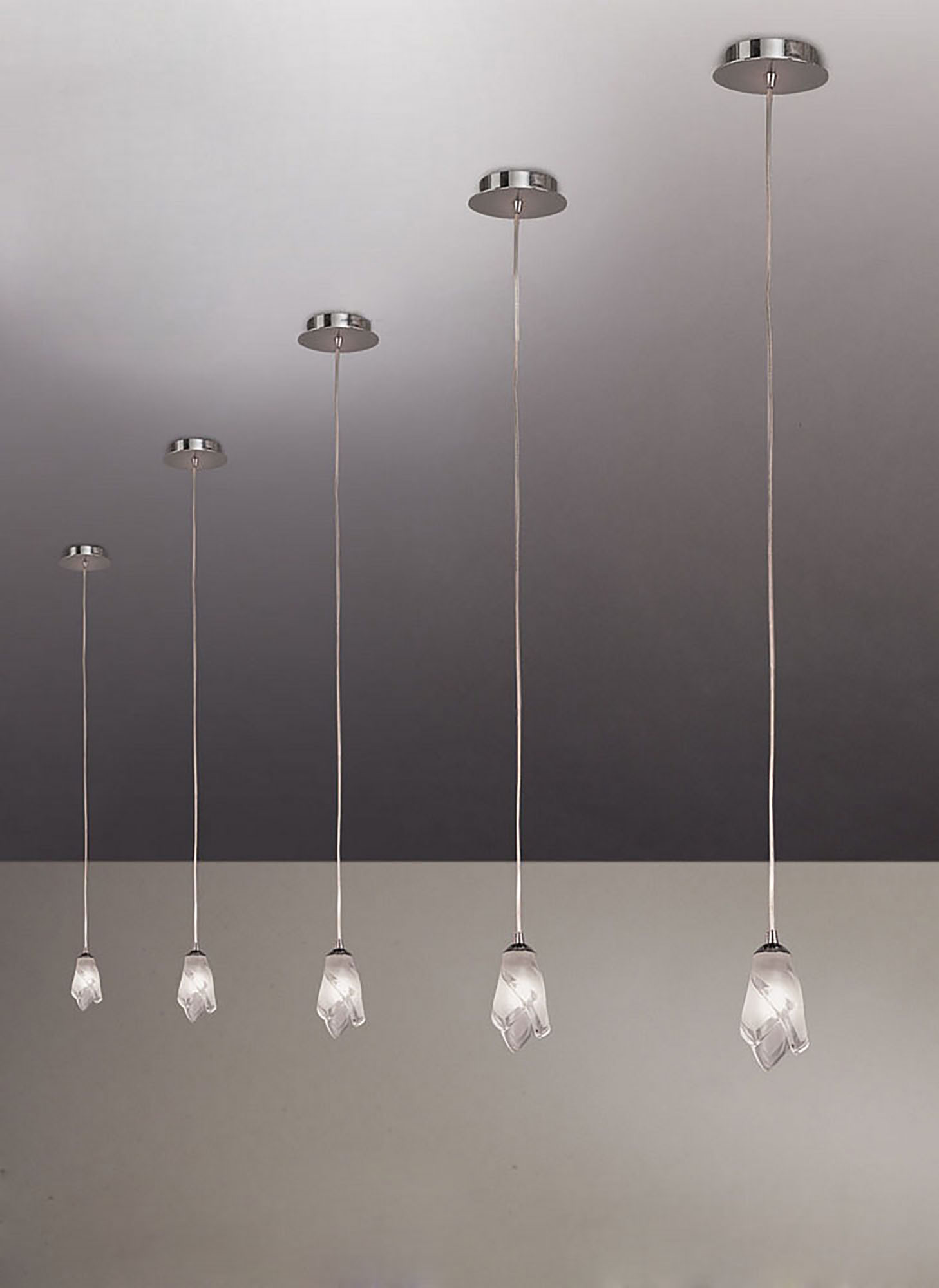 Pietra Polished Chrome Ceiling Lights Mantra Single Pendant